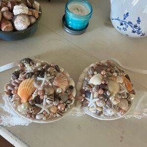 Seashell and Pearl Embellished Bra